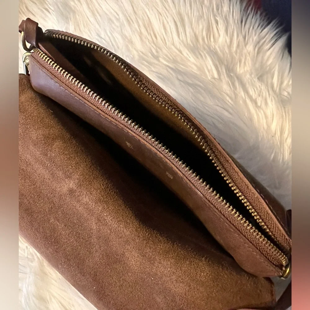 Madewell The Flap Convertible Crossbody Bag & Wallet Painted Leopard Calf Hair - Picture 8 of 16